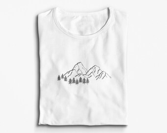 Simply Mountains |T-Shirt | Unisex | Gift |Traveler | Nomad T-shirt | Tshirt | Tee | Travel tshirt | t shirt | Travel | tee | graphic tee