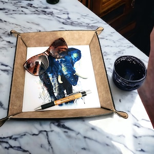 Watercolor Elephant Catch All Tray