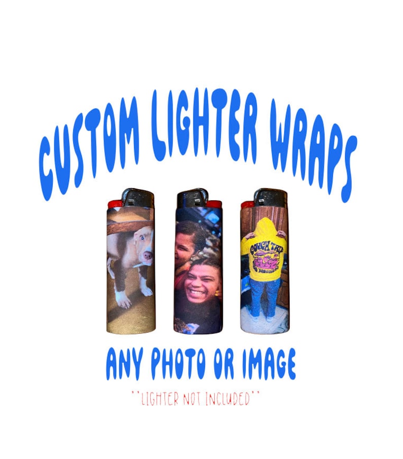 CUSTOM LIGHTER WRAPS matte Photo for Lighter Any Image Any Text Lighter
