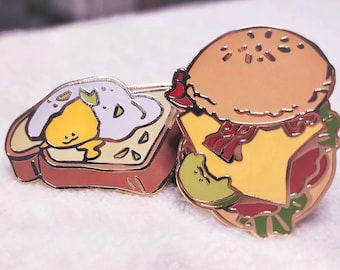 Burger Little Foodies Enamel Pins! Pickle Friend Hard Enamel Pin Gift