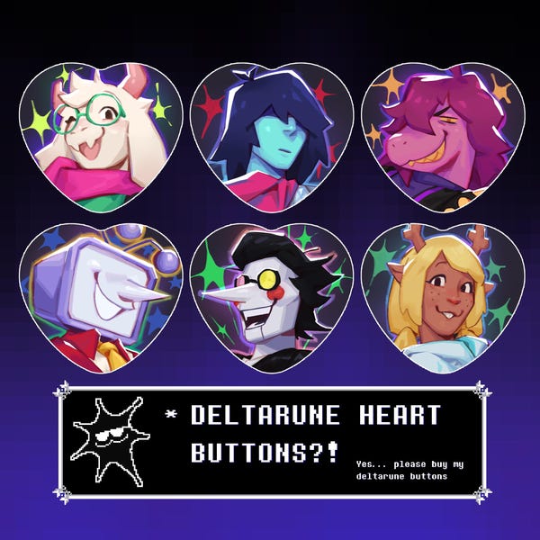 Botones de corazón de Deltarune