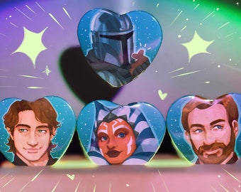 Intergalactic Battle Heart Buttons