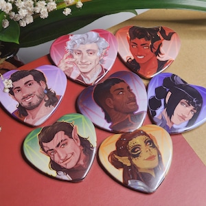 Baldurs Gate 3 Herz Button Pins