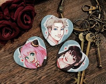 Secret Agent Household Heart Buttons