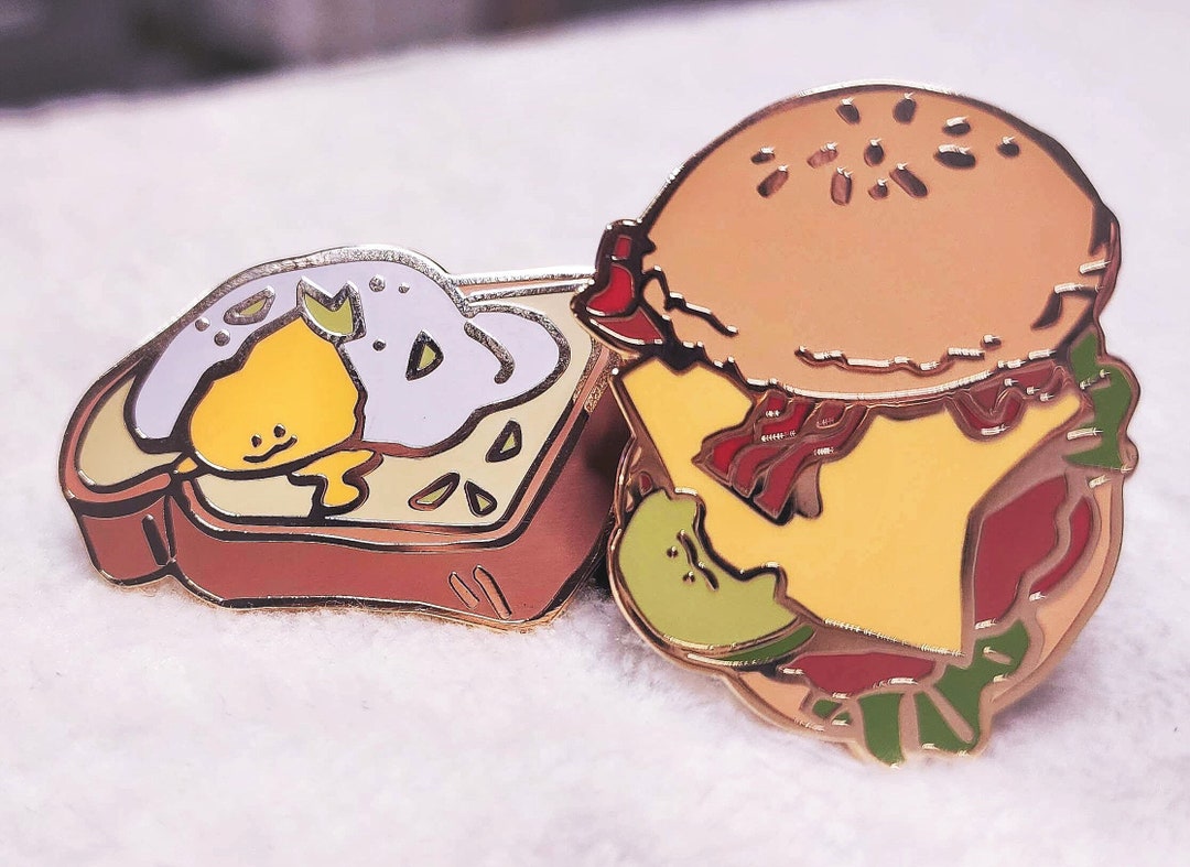 Burger Little Foodies Enamel Pins - Etsy