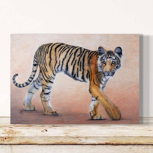Tigre, carte A5, portrait de tigre, impression d'art, animaux réalistes, portrait animal,