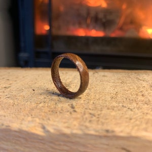 Sapele wood gloss finish ring, band ring, womens ring, unisex ring, men’s ring