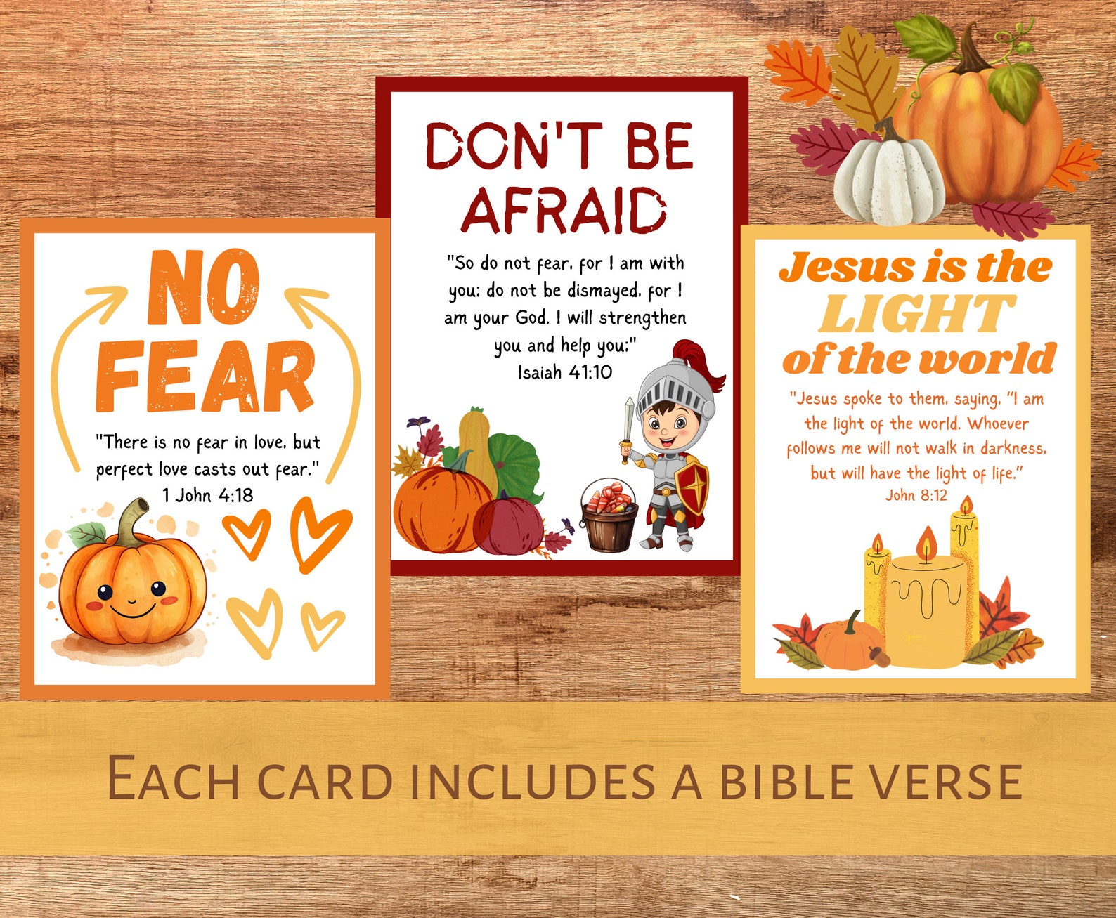 Christian Halloween Tracts Bible Verse Scripture Cards Fall Harvest Festival Positive Message ...