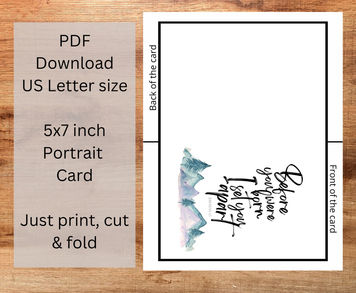 Christian Birthday Card Printable Religious Card With Scripture Verse ...