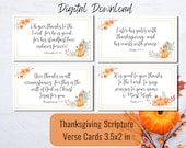 Thanksgiving Scripture Verse Printable Cards Digital Download - Etsy