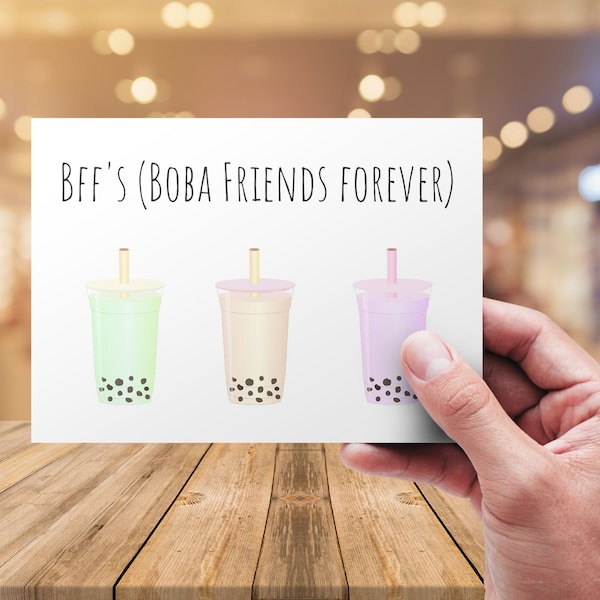 Bubble Tea Card Etsy Australia