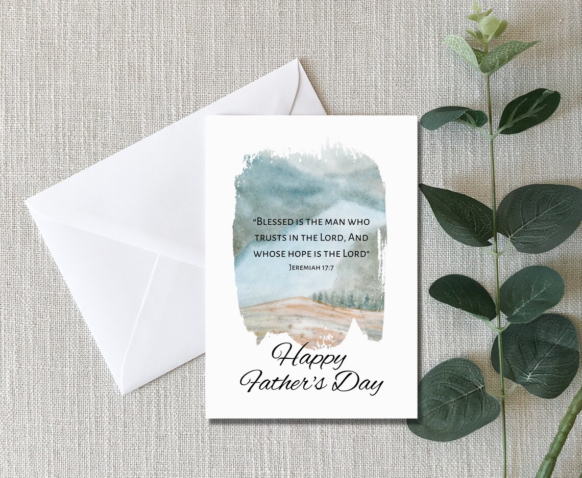 Religious Father's Day Card, Digital Download, Printable Scripture ...