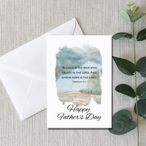 Religious Father's Day Card, Digital Download, Printable Scripture ...