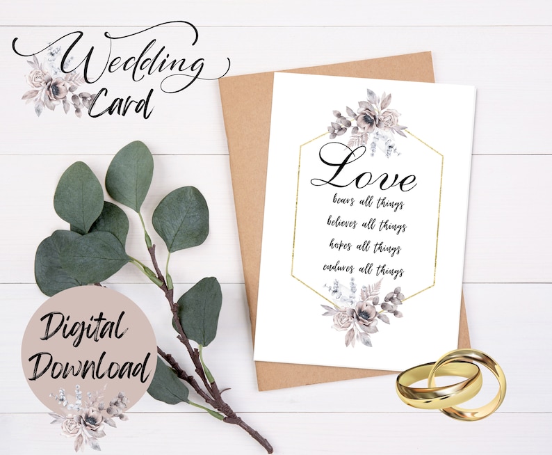 Printable Wedding Card Christian
