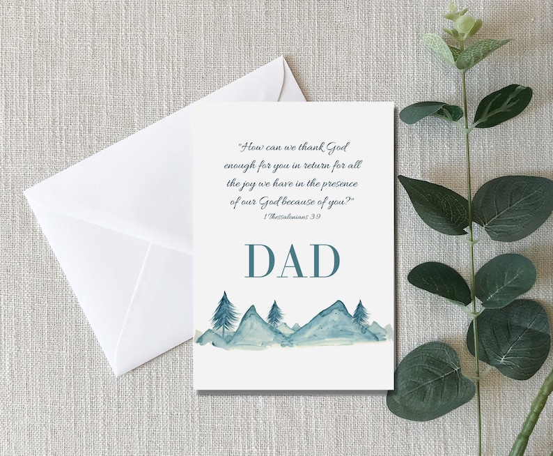 Christian Father's Day Card Digital Download, Printable Father's Day ...