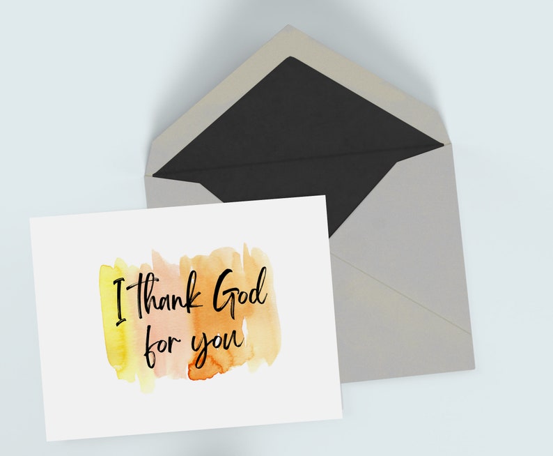 Christian Thank You Card Digital Download. Religious Instant Download