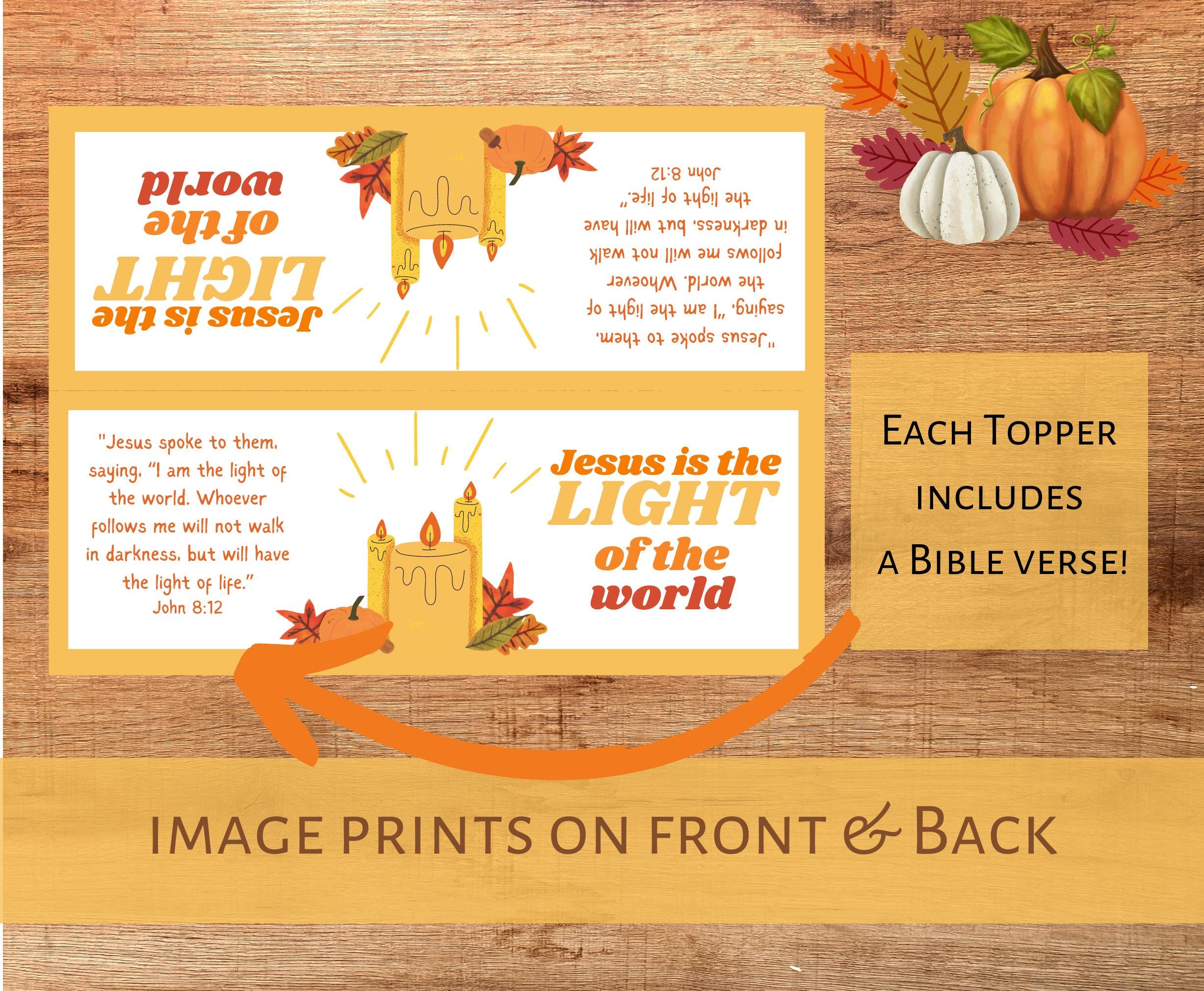 Printable Christian Halloween Bag Toppers, Treat Tracts Harvest ...