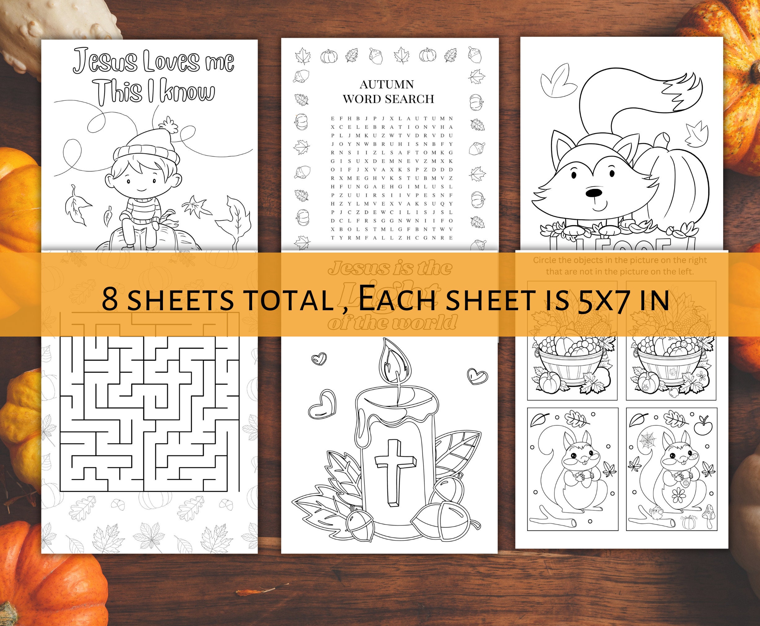 Printable Christian Coloring Activity Book Fall Festival Trick or Treat