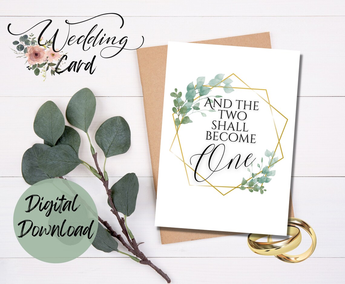 Christian Wedding Card Digital Download, Printable Religious Wedding ...