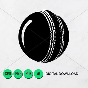 Cricket Ball Clipart SVG vector, vector Illustration. Clipart, Instant Download, Line Art, Sketch SVG, Pdf, Ai & Png file.