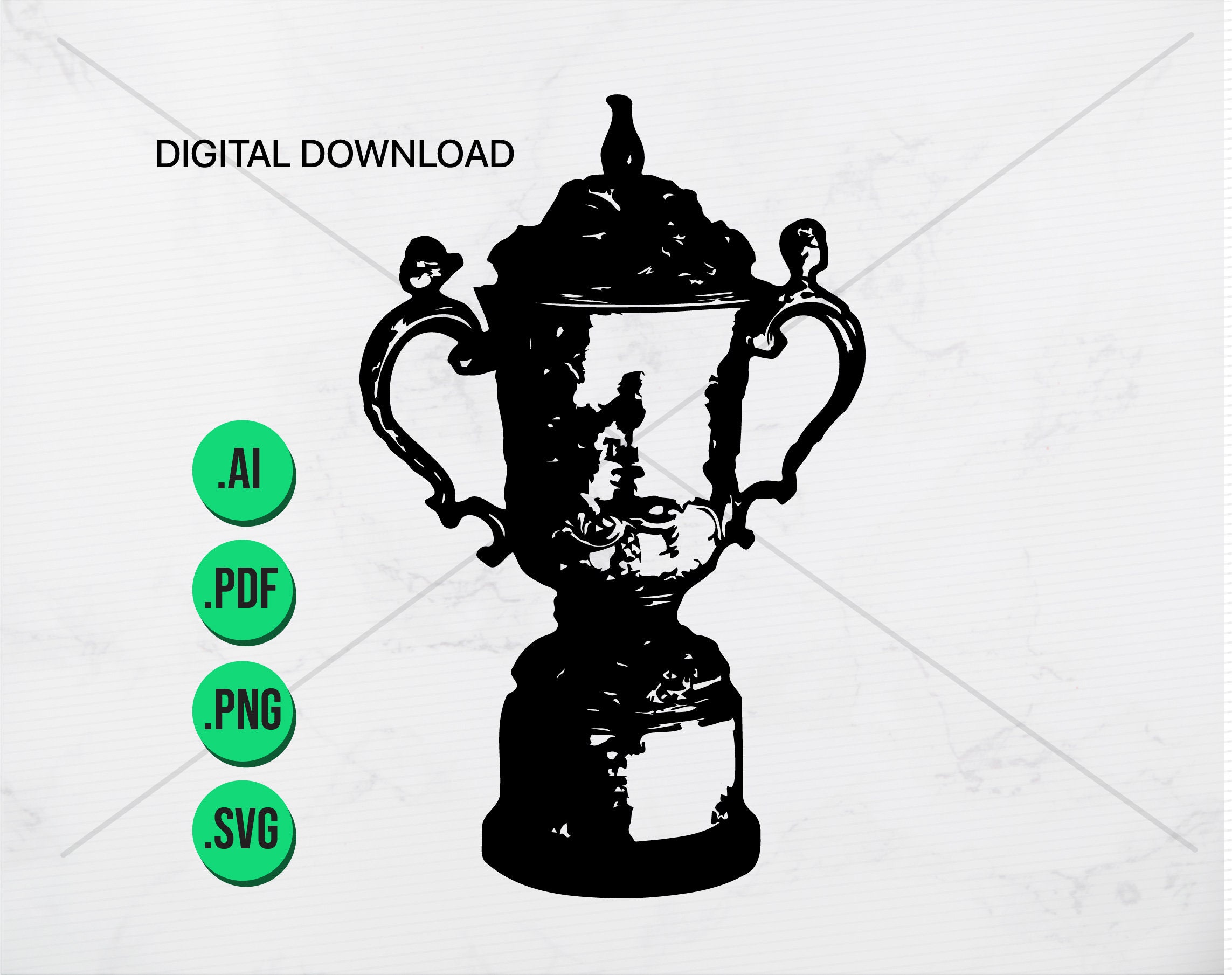 Rugby World Cup Clipart SVG Vector, Webb Ellis Trophy
