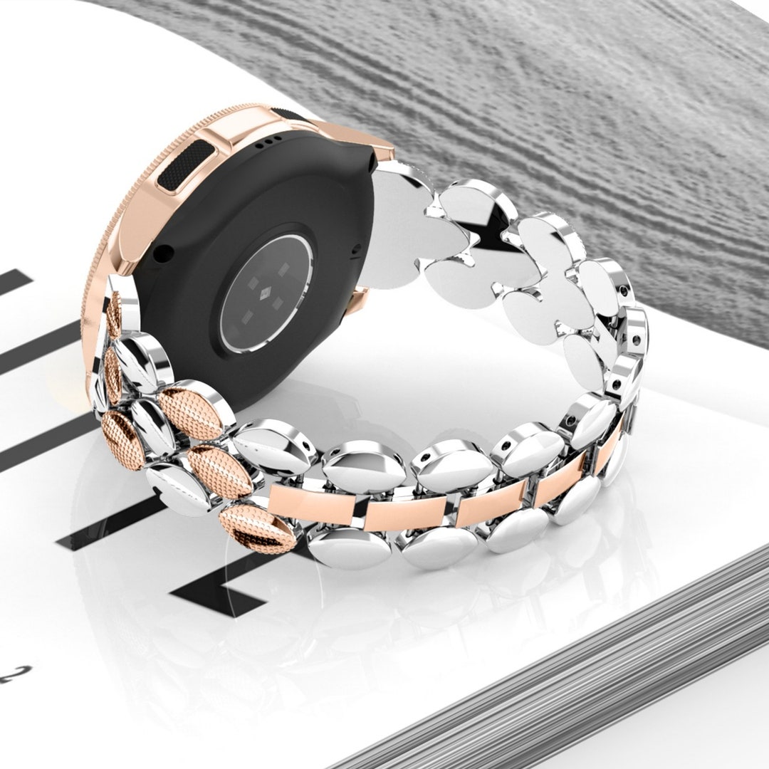 Samsung Galaxy Watch 5/4 Band 40mm/44mm, Galaxy Watch 4 Classic Band 42mm/46mm, 20mm Metal Women Men Loop Replacement Strap Wristband