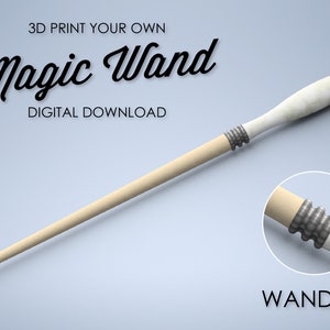 Graceful Magic Wand - 3D Print File - Wizard Wand / Witch Wand Digital File - Wand 15