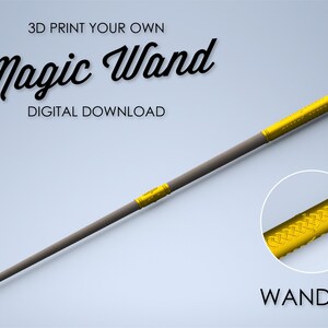 Celtic Magic Wand - 3D Print File - Wizard Wand / Witch Wand Digital File - Wand 18
