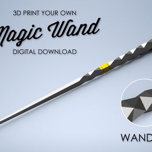 Geometric Magic Wand - 3D Print File - Wizard Wand / Witch Wand Digital File - Wand 24