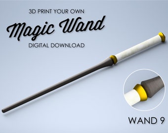 Posh Magic Wand - 3D Druck Datei - Zauberstab / Hexenstab Digitale Datei - Wand 9