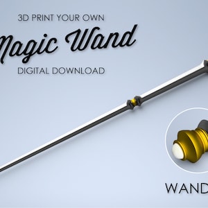 Chic Magic Wand - 3D Print File - Wizard Wand / Witch Wand Digital File - Wand 14