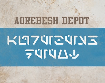 Aurebesh Depot - Star Wars Font - Instant Download - Commercial Use