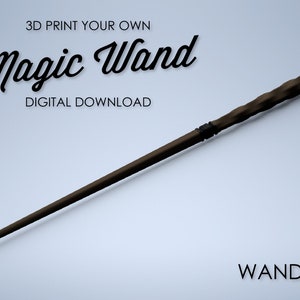Wavey Magic Wand - 3D Print File - Wizard Wand / Witch Wand Digital File - Wand 25
