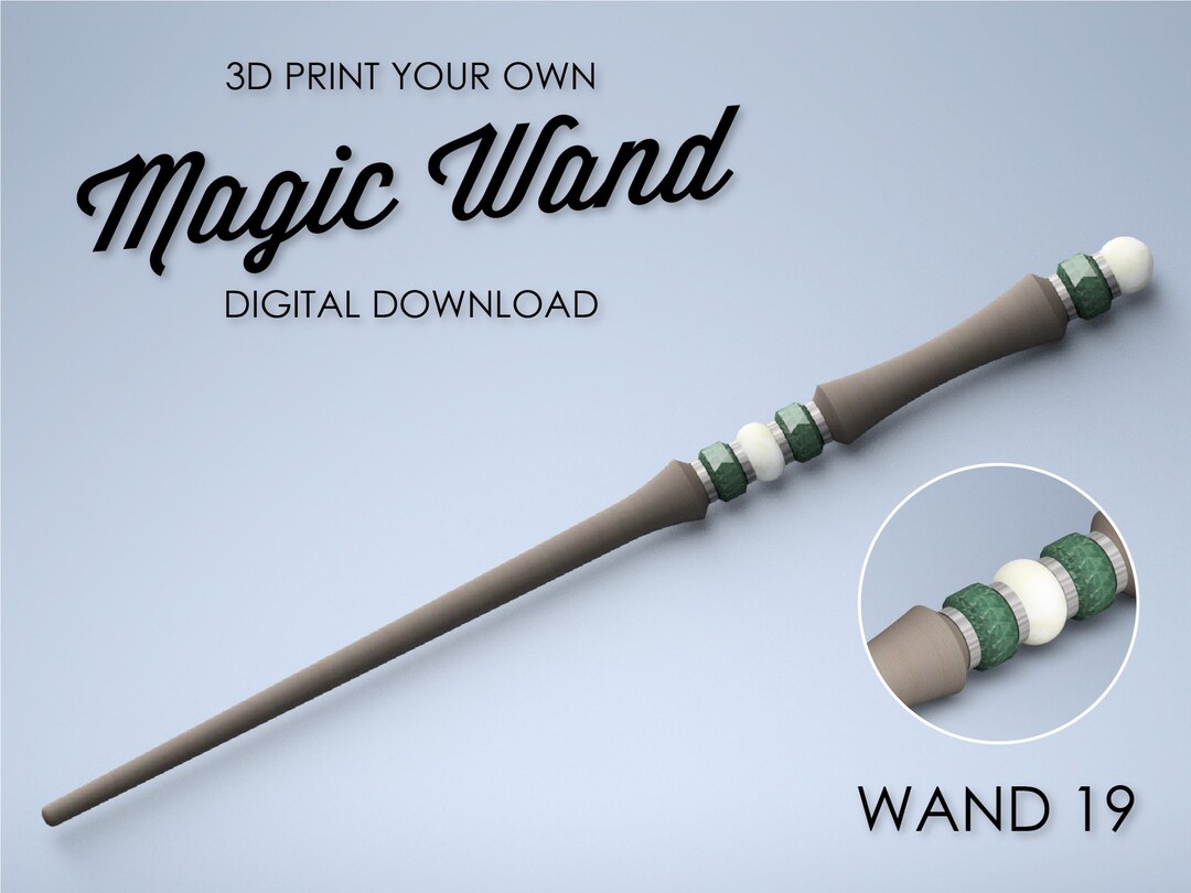 Bejeweled Magic Wand 3D Print File Wizard Wand / Witch Etsy
