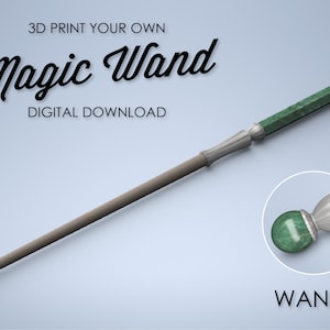 Lily Magic Wand - 3D Print File - Wizard Wand / Witch Wand Digital File - Wand 5