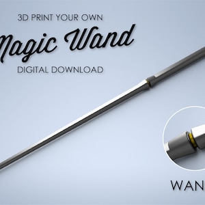Elegant Magic Wand - 3D Print File - Wizard Wand / Witch Wand Digital File - Wand 3
