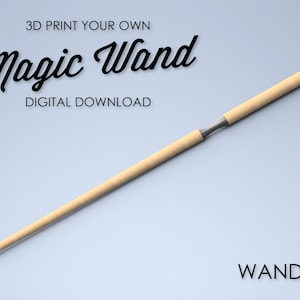 Minimalist Magic Wand - 3D Print File - Wizard Wand / Witch Wand Digital File - Wand 13