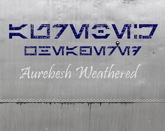 Aurebesh Weathered - Star Wars Font - Instant Download - Commercial Use