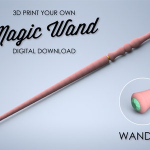 Traditional Magic Wand - 3D Print File - Wizard Wand / Witch Wand Digital File - Wand 12