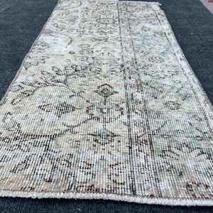 Vintage Türkischer Wollteppich - Kleiner Oushak Teppich (50x100cm)