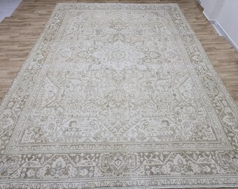 30x32 cm,türkischer vintage Teppich,handgeknüpfter Teppich für Schlafzimmer,handgefertigter Teppich