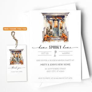 Halloween Housewarming Invitation, Home Spooky Home Invite, October Housewarming, Fall New Home Party, Autumn New House Invite