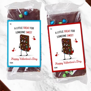 Brownie Valentijnsdag Tags, Kleine Debbie Brownies Labels, Valentijnsdagkaarten voor kinderen, Brownie Valentine Party Favor voor klaslokaal