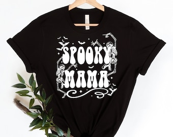 Spooky Mama Shirt, Spooky Mama Halloween Shirt For Women, Halloween Tshirt For Aunt, Halloween Shirts, Halloween Tee, Spooky Mom Tshirt Tee