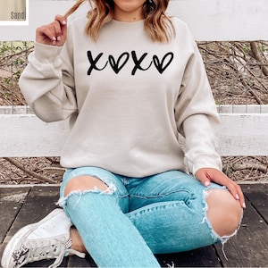 Valentine's Day Sweatshirt, Love Sweatshirt, XOXO Tic Tac Valentines Shirts for Women, Women's Sweatshirt, Unisex Crewneck Sweatshirt,