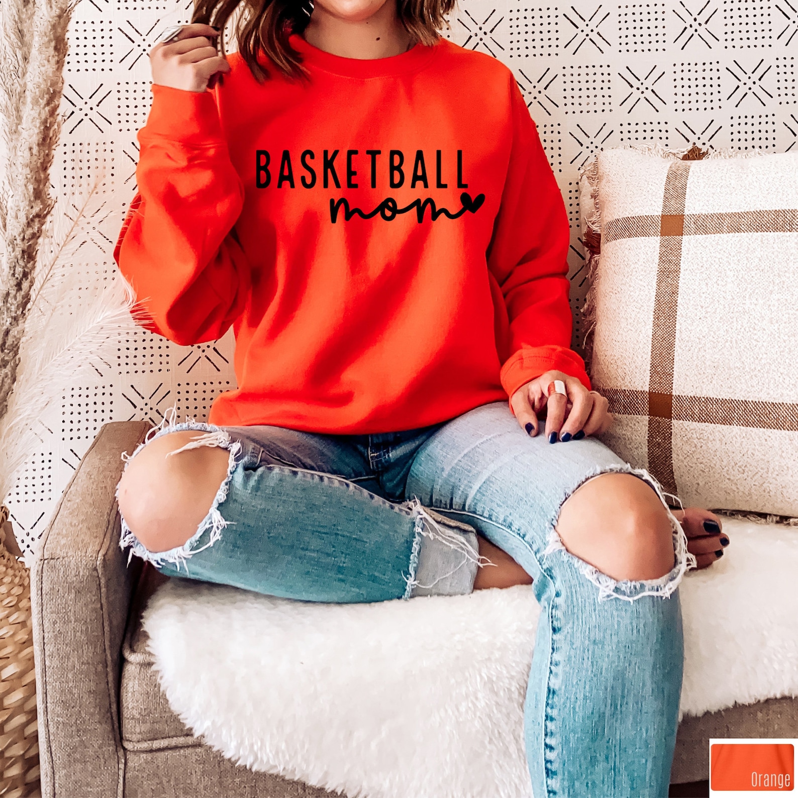 Basketball Mom Sweatshirt Game Day Sweatshirt for Mom Etsy
