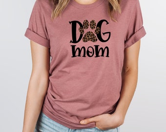 Dog Mom shirt Gift for Dog Mom, Dog Paw Print Dog mama shirt, Dog Mom Crewneck, Messy Hair Bun Dog shirt, Dog Mom Gift for Mothers Day Gifts