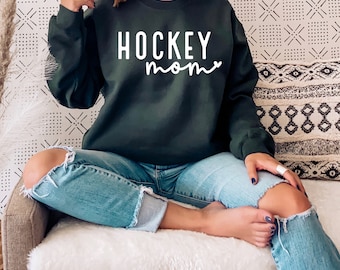 Hockey Mom Shirt, Hockey Mom sweatshirt Unisex Heavy Blend Crewneck Sweatshirt, Hockey crewneck sweatshirt, Hockey Gifts for Goalie Mom