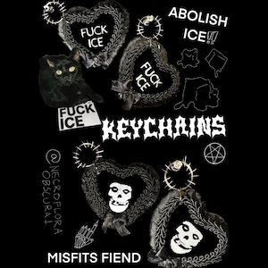 punk keychain charms