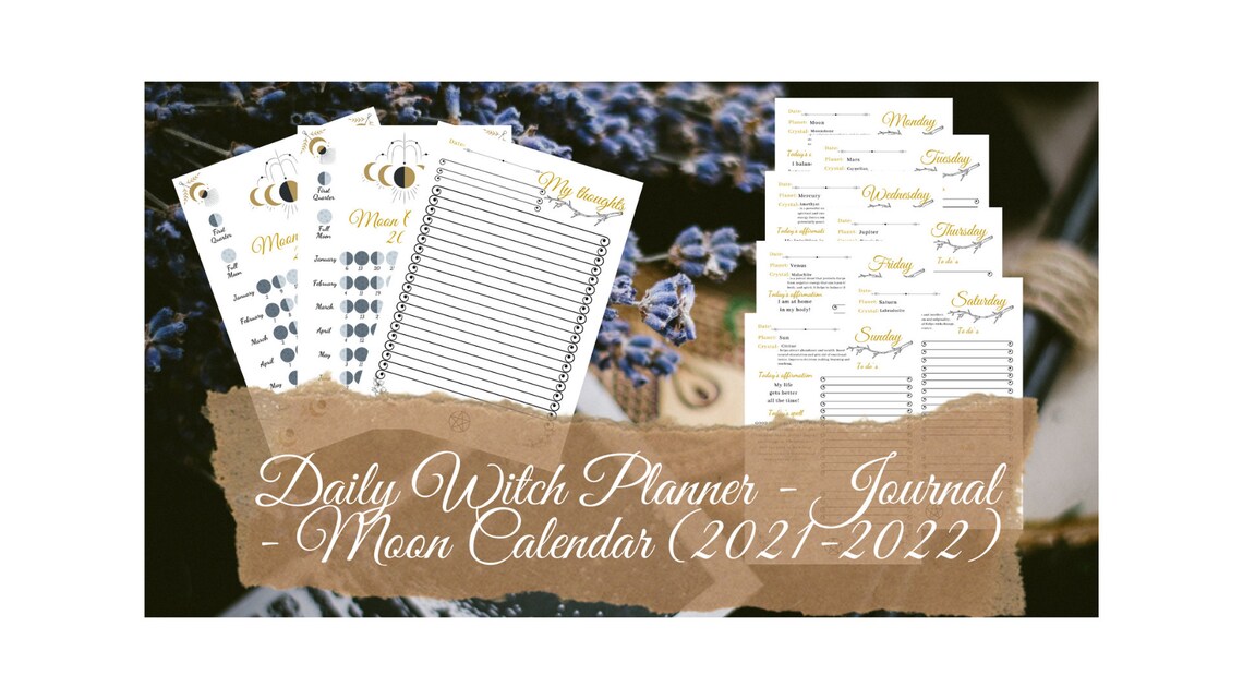 Witch Daily Planner, Witch Printables, Printable Witch Planner, Witchy Planner, Witch Planner